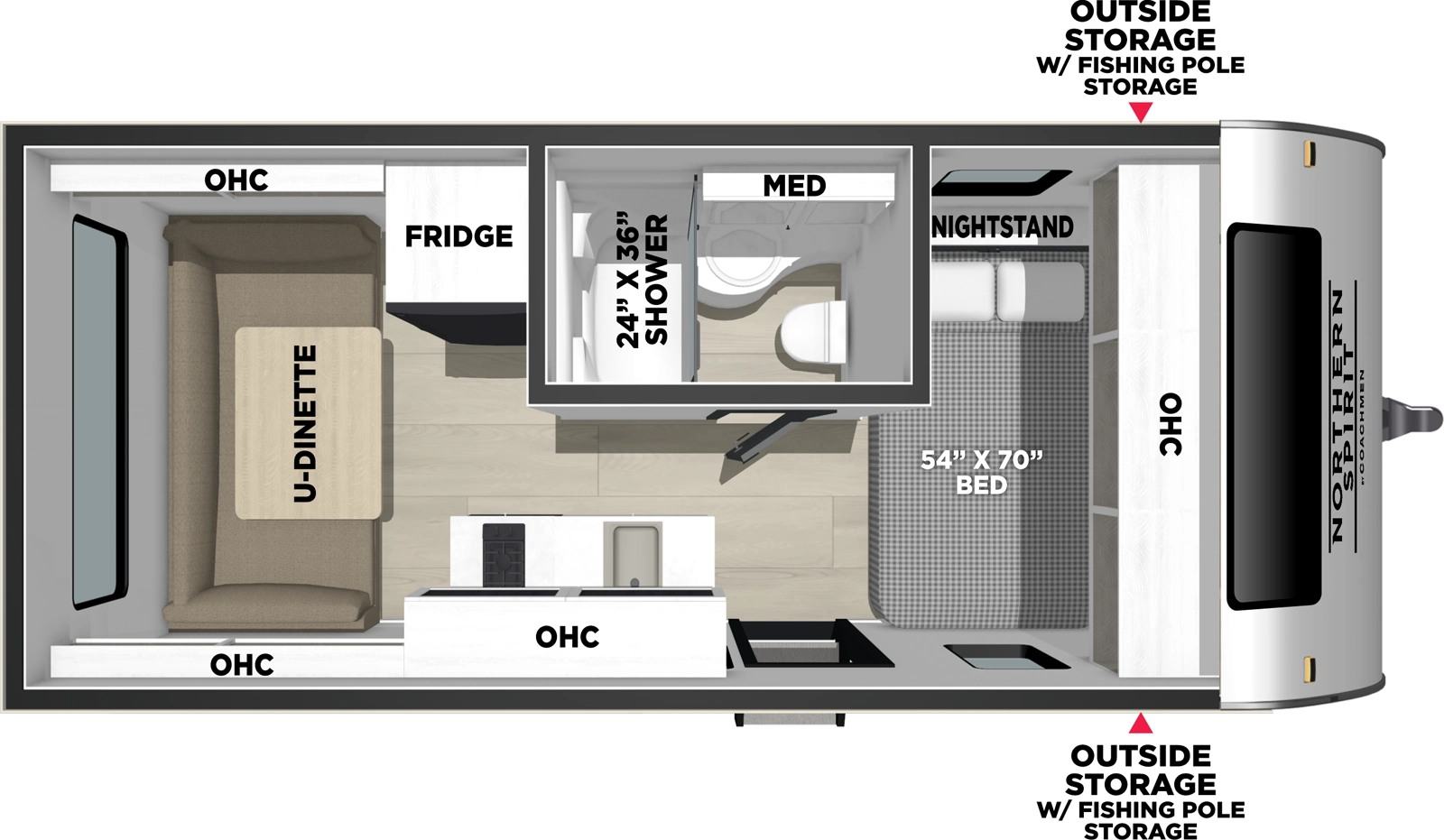 Northern Spirit Bijou 16RDB Floorplan